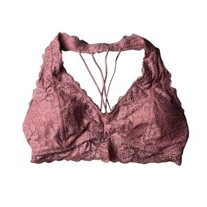 Gilly Hicks Lace Strappy Bralette - Rose